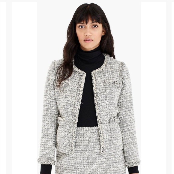 J. Crew Metallic Tweed Cropped Jacket NWOT - Picture 1 of 7